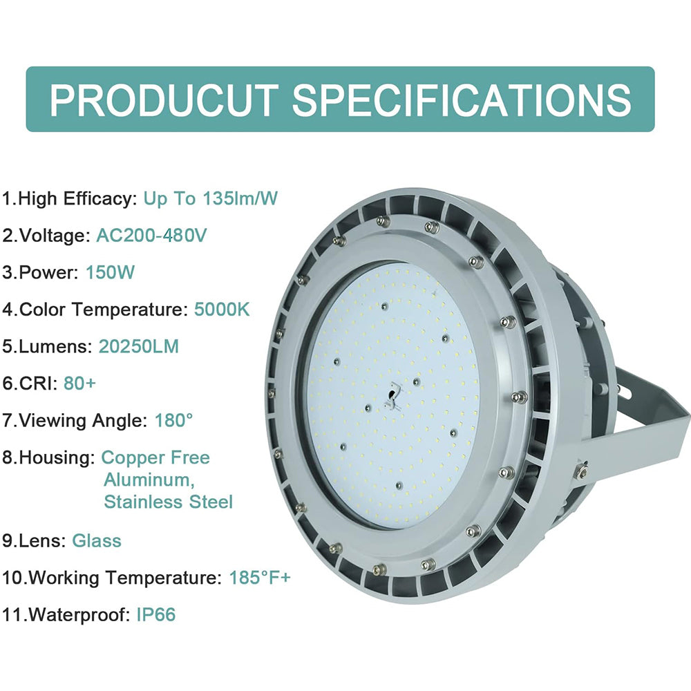 150W 480V explosion proof area lighting