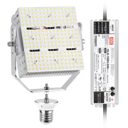 150W LED Retrofit Kits for Parking Lot Shoebox Lights Replace, AC100-277V/200-480V 5000K E39 Base for Street Area Lighting Fixture ETL DLC Listed