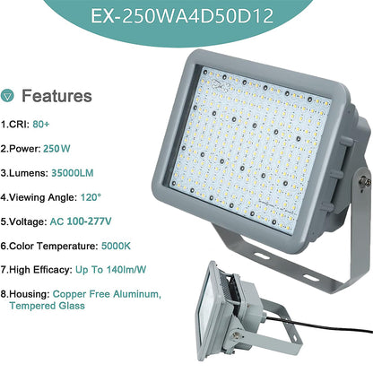 250W class 1 division 2 led lighting