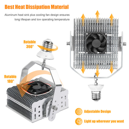 240W LED Retrofit Kit with Power Supply,5000K Shoebox LED Retrofit Kit Light E39 Mogul Base for Parking Lot Lights,High Voltage Optional