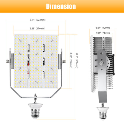 240W LED Retrofit Kit with Power Supply,5000K Shoebox LED Retrofit Kit Light E39 Mogul Base for Parking Lot Lights,High Voltage Optional