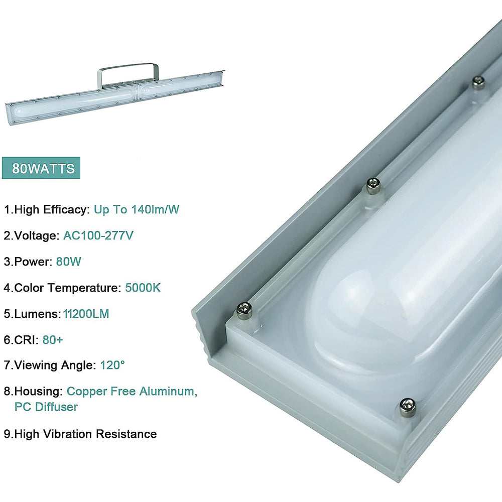 80w 4ft explosion proof led linear lighting