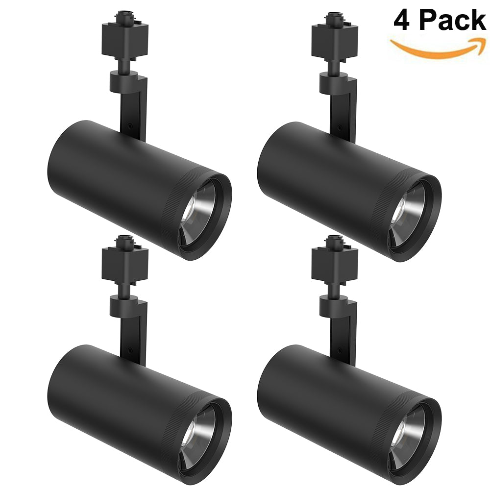 LED Track Light Heads 10W 15W 20W 25W 30W Tunable 5CCT 120V Zoomable H Track Lighting Head--4 Pack