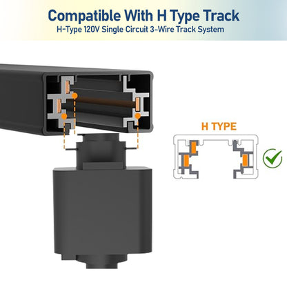 LED Track Light Heads 10W 15W 20W 25W 30W Tunable 5CCT 120V Zoomable H Track Lighting Head--4 Pack