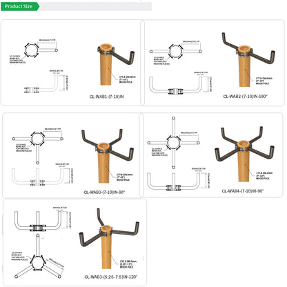 wood pole mounts