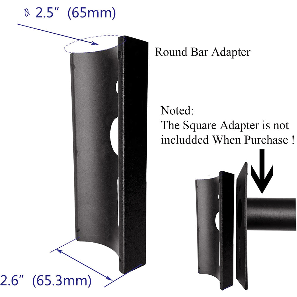 Round Bar Adaptror For LED Shoebox Parking Lot Area Light Mounting Bracket For Round Pole Installation