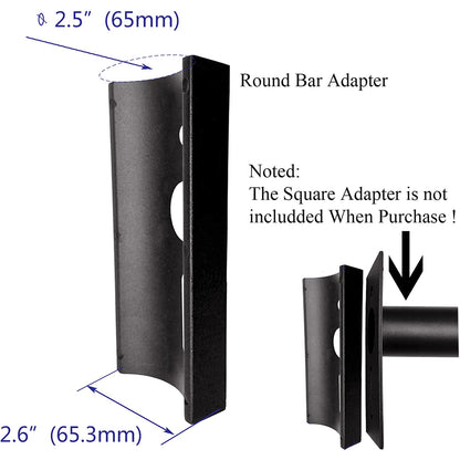 Round Bar Adaptror For LED Shoebox Parking Lot Area Light Mounting Bracket For Round Pole Installation