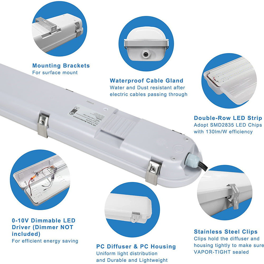 led vapor tight light fixture