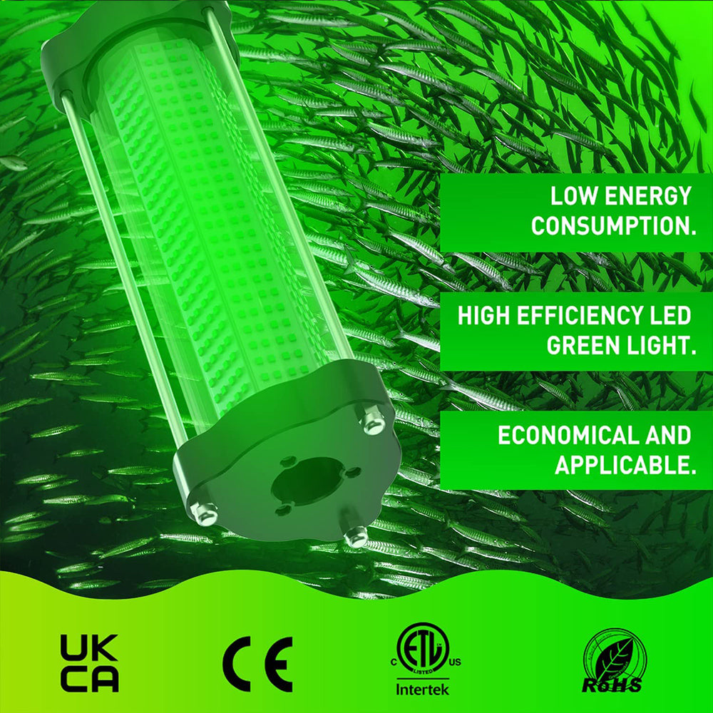 200W 300W Underwater Fishing Light 12V IP68 Green Lights for