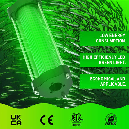 LED Fishing Light,Fishing Light LED IP68 Underwater Fish Light Green  Fishing Lights Submersible Rugged and Tough 