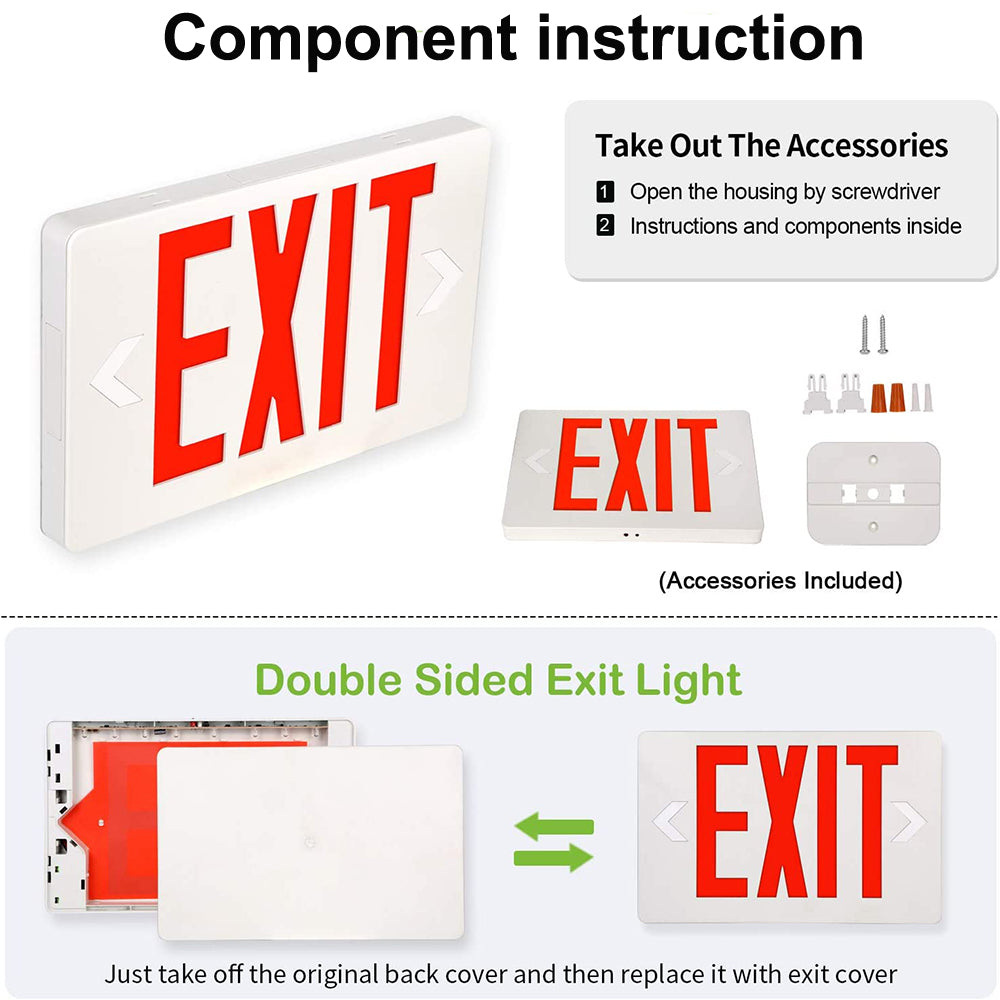 emergency exit lights with battery backup