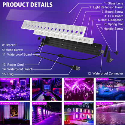 UV Black Light Bar Strip Lights