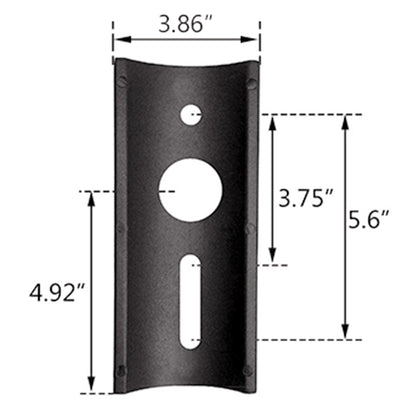 Round Bar Adaptror For LED Shoebox Parking Lot Area Light Mounting Bracket For Round Pole Installation