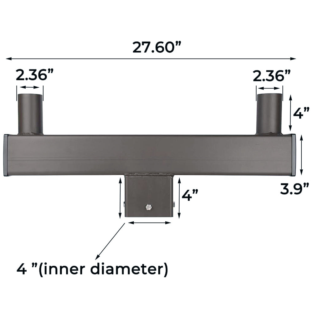 Tenon Adaptor Bracket for 4 inch Square Pole