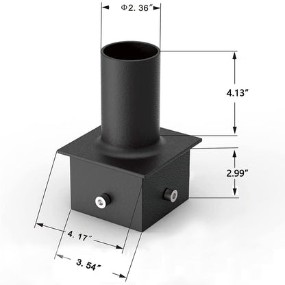 4" Tenon Adapter Square