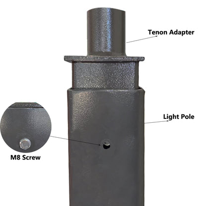 5" Square Pole Tenon Adapter