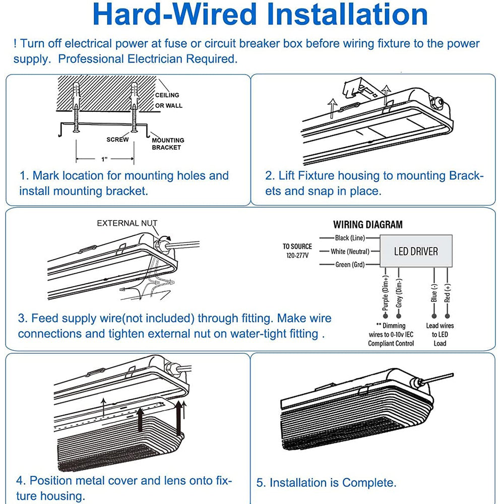 vapor proof light fixture