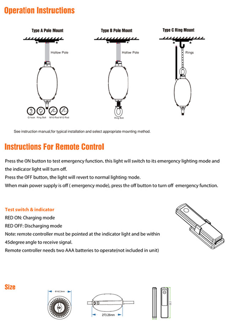 LED Emergency Battery Backup