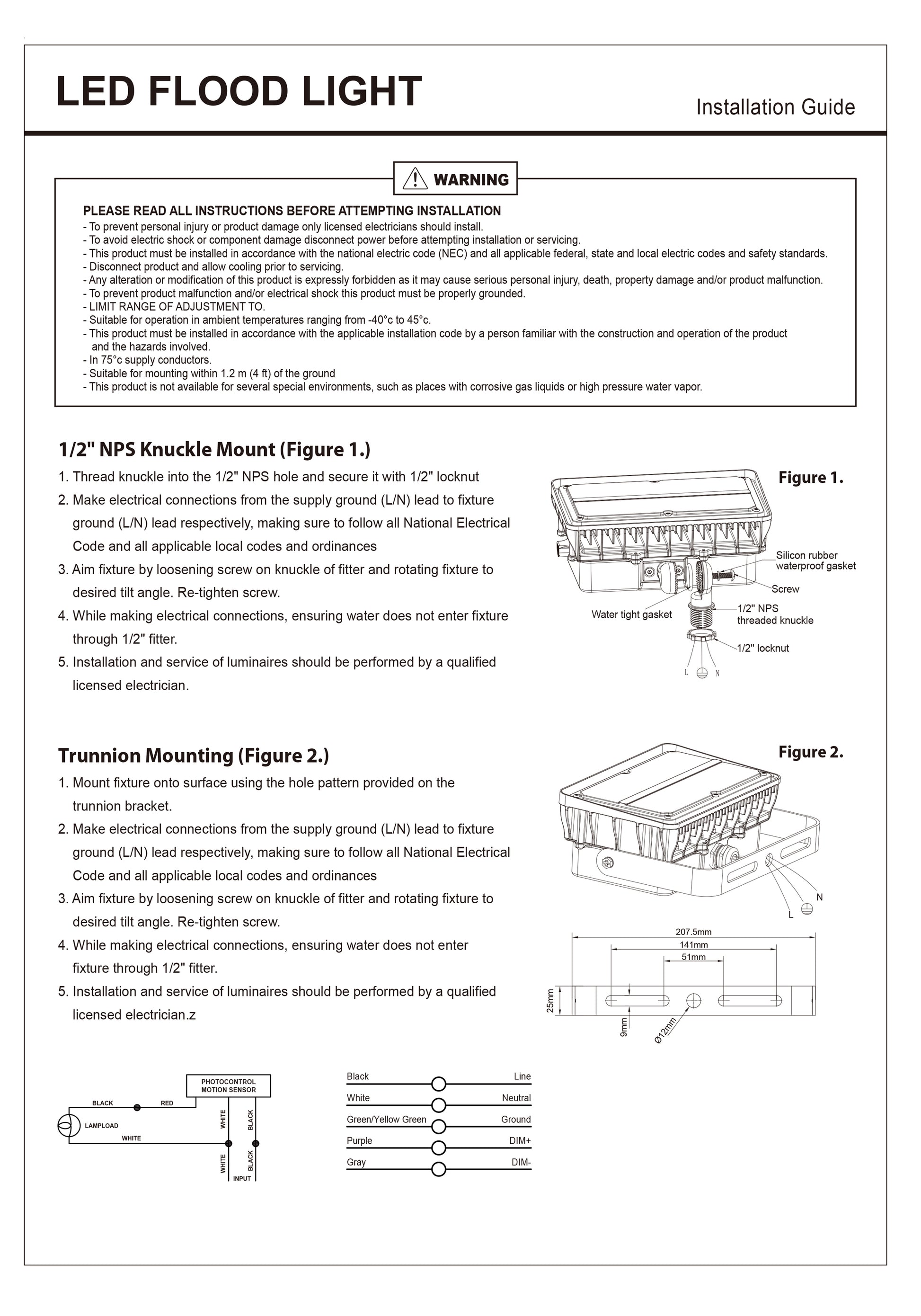 security lights outdoor installation