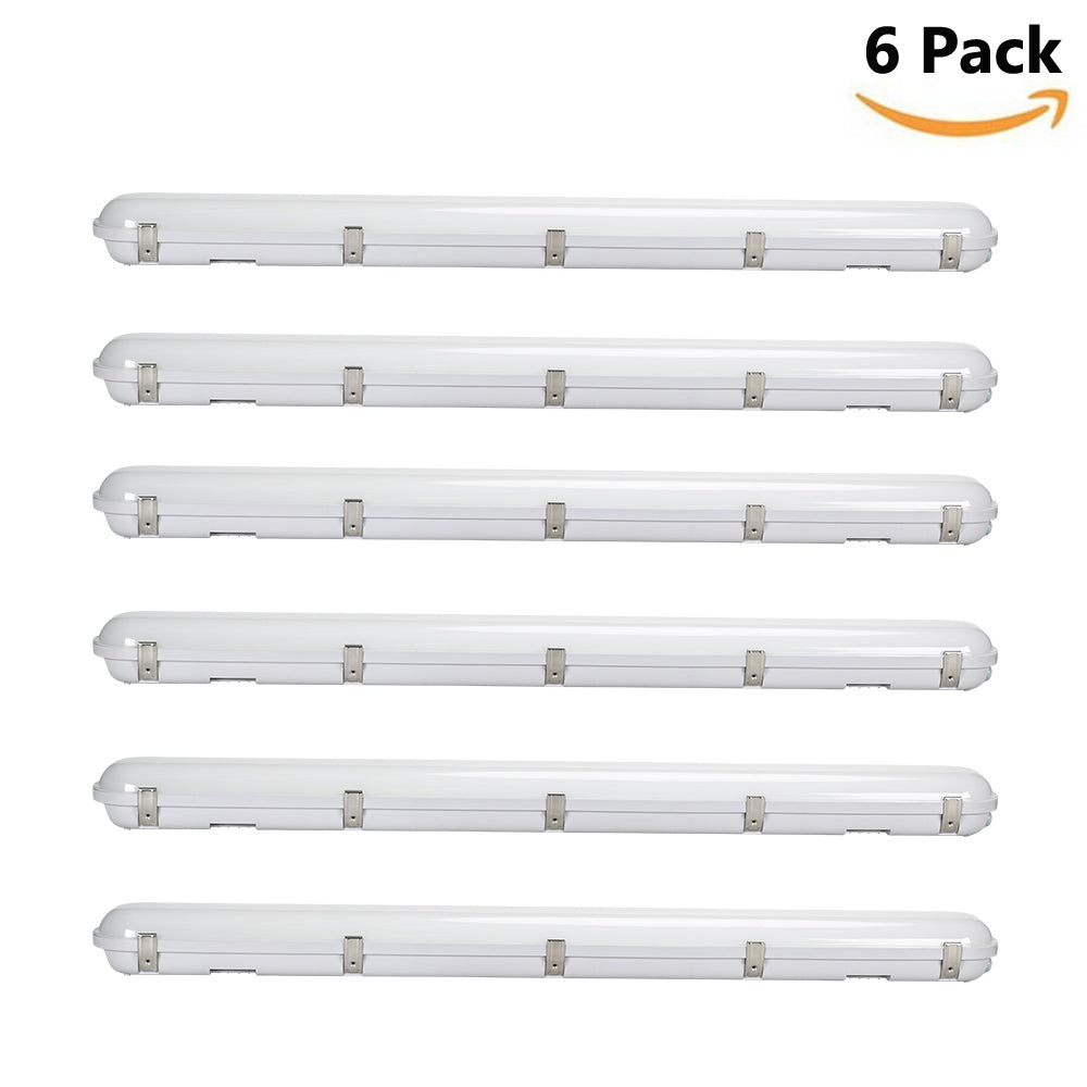 4FT LED Vapor Tight Light 16/20/24W 25/35/48W 5000K LED Outdoor Triproof Light 100-277V LED Vapor Proof Fixture for Parking Garage UL DLC Listed